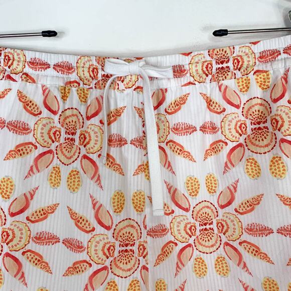 NWOT HILL HOUSE The Leo Short Orange Shell Mosaic Seersucker seashell 2445 - Picture 3 of 8